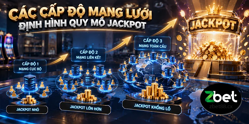 Các cấp độ mạng lưới định hình quy mô Jackpot