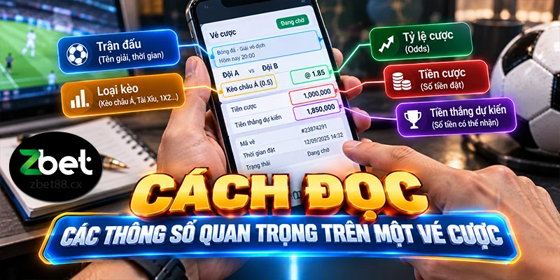 Cách đọc các thông số quan trọng trên một vé cược