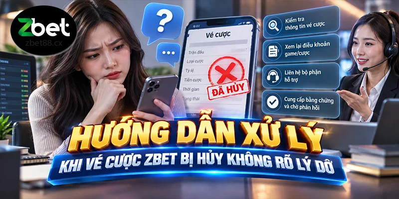 Hướng dẫn xử lý khi vé cược ZBET bị hủy không rõ lý do