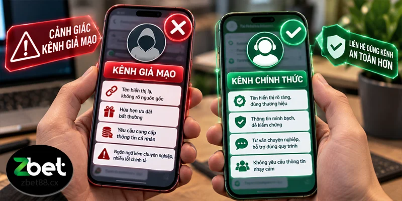 Các dấu hiệu nhận biết kênh liên hệ giả mạo thương hiệu